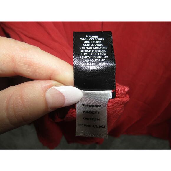 Torrid Coral Embroidered Boho Blouse Women’s Size 4 NWT Peasant Top Ruffle Neck - Picture 5 of 7